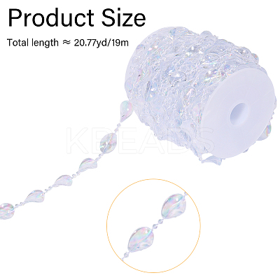 Acrylic Beads Chains CHAC-WH0001-06-1