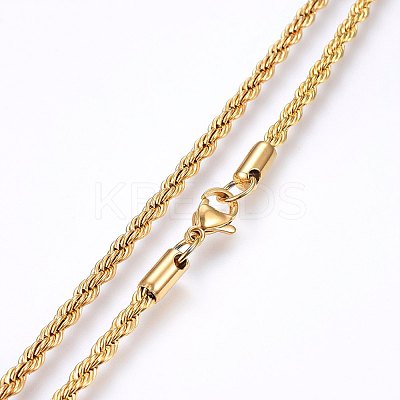 304 Stainless Steel Rope Chain Necklaces LS-NJEW-F226-03G-03-1