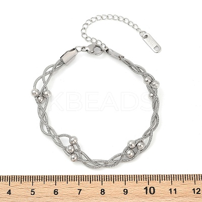 304 Stainless Steel Satellite Chains Bracelets LS-BJEW-Z106-01P-1