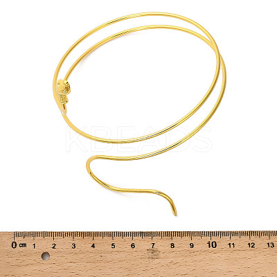 Alloy Upper Arm Open Cuff Bangles for Women BJEW-U037-01A-G-1