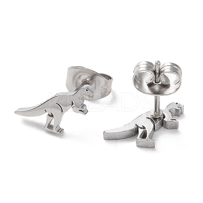 Non-Tarnish 304 Stainless Steel Stud Earrings EJEW-B022-01B-1
