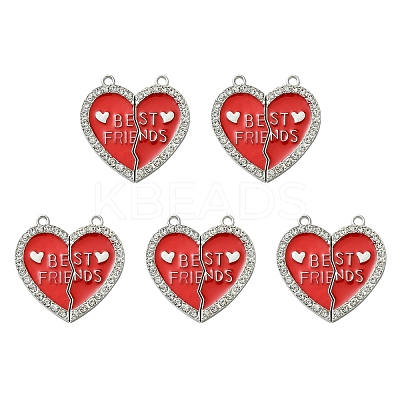 Alloy Enamel Split Pendant ENAM-YW0003-81D-1