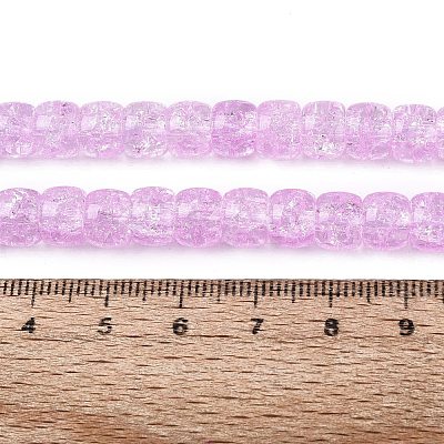 Crackle Transparent Glass Beads Strands GLAA-N069-03A-08-1