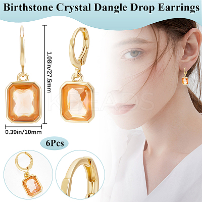 3Pairs Brass Leveback Earring EJEW-BBC0001-61E-1