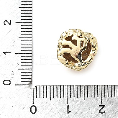 Brass Micro Pave Cubic Zirconia Beads ZIRC-I356-45G-1