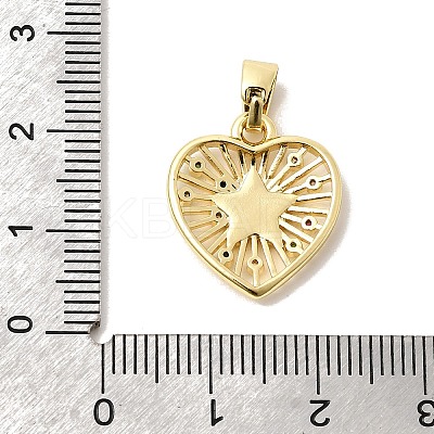 Brass Pave Clear Cubic Zirconia Pendants LS-KK-G554-06G-01-1