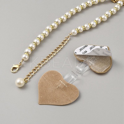 Plastic Imitation Pearl Beaded Shoelace Bands FIND-WH20003-17A-02-1