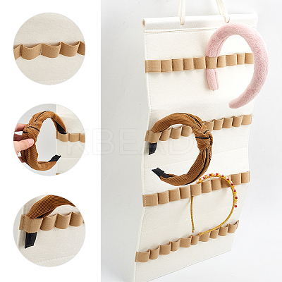 Felt Hanging Hair Claw Clip Organizer Holder for Women Girls AJEW-WH0534-05A-1