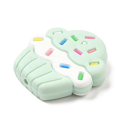 Cake Food Grade Eco-Friendly Silicone Focal Beads SIL-C004-02C-1