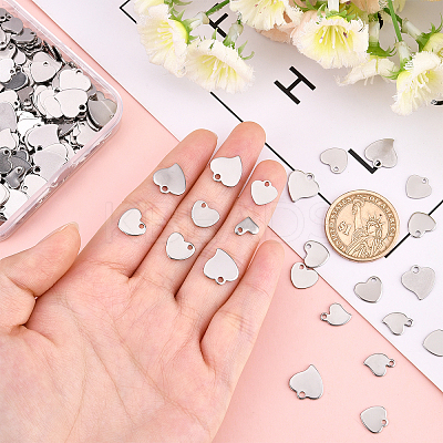 400Pcs 5 Style 304 Stainless Steel Charms STAS-DC0004-08-1