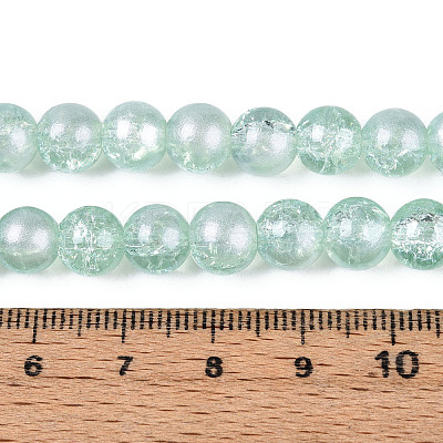 Translucent Crackle Glass Beads Strands CCG-T003-01G-1