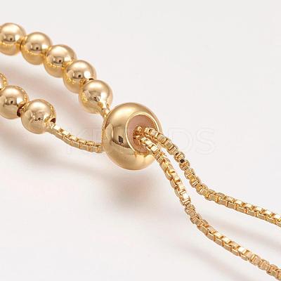 Brass Bead Chain Necklace Making NJEW-F151-01G-1