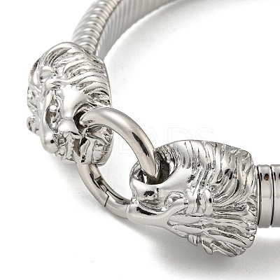 Tarnish Resistant 304 Stainless Steel Flat Snake Chain Bracelet BJEW-B076-04P-1