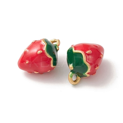 2Pcs Brass Enamel Charms KK-YW0001-80-1