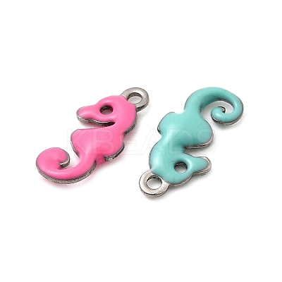 304 Stainless Steel Enamel Charms STAS-Q363-14G-P-1