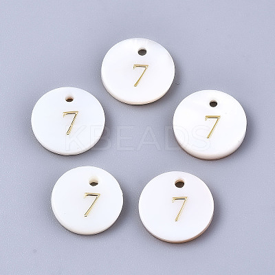 Natural Freshwater Shell Charms SHEL-Q023-07-1