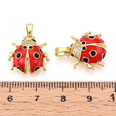 Brass Micro Pave Cubic Zirconia Pendants KK-N257-58G-1
