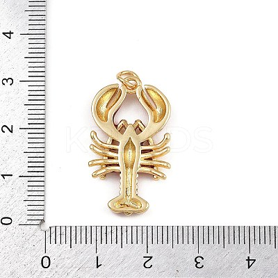 Brass Red Enamel Pendants KK-C116-03A-G-1