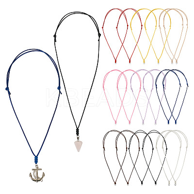 27Pcs 9 Colors Korean Waxed Polyester Cord Necklace Making NJEW-TA00166-1