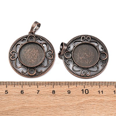 Brass Pendant Cabochon Settings KK-U074-04R-1