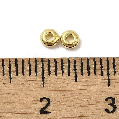 Rack Plating Brass Spacer Beads X-KK-P246-04G-1