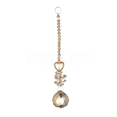 Crystal Teardrop Beaded Wall Hanging Decoration Pendant Decoration HJEW-G019-01A-1