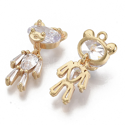 Brass Micro Pave Cubic Zirconia Pendants LS-KK-S354-152-NF-1