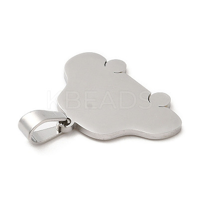 Non-Tarnish 304 Stainless Steel Pendants STAS-A086-03P-1