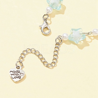 Alloy Heart with Word Pendant Necklace NJEW-FZ00004-13-1