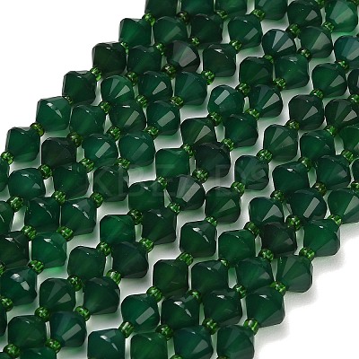 Natural Green Chalcedony Beads Strands GG-NH0004-C01-1