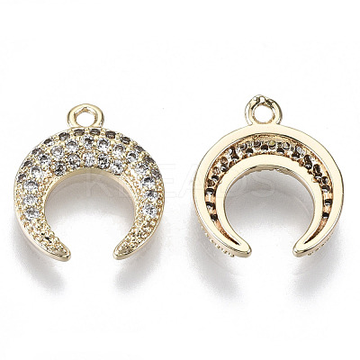 Brass Micro Pave Cubic Zirconia Charms KK-R112-065-NF-1