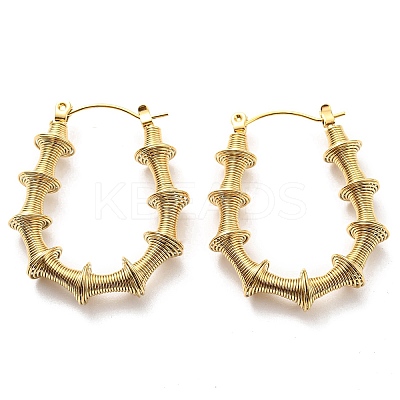 304 Stainless Steel Barbell Hoop Earrings EJEW-B023-05G-1