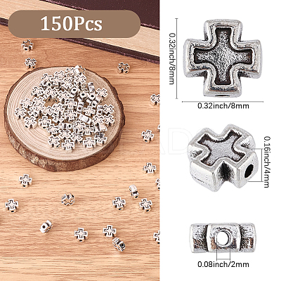 150Pcs Tibetan Style Alloy Beads FIND-SP0004-93-1