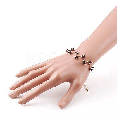 Handmade Evil Eye Lampwork  Beaded Bracelets BJEW-JB05855-02-1