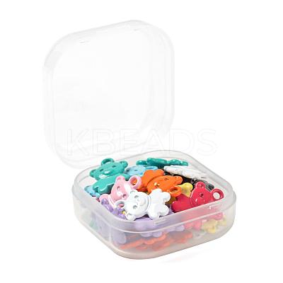 36Pcs 9 Colors Spray Painted Alloy Charms FIND-LS0001-55-1