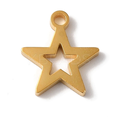 PVD Vacuum Plating 304 Stainless Steel Charms STAS-L081-030G-1