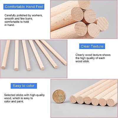 Natural Beech Wood Knitting Looms Tool Sets TOOL-WH0127-05-1