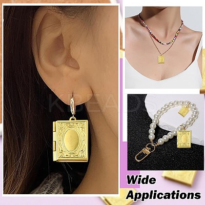 15Pcs 3 Styles Brass Locket Pendants FIND-CJ0004-73-1