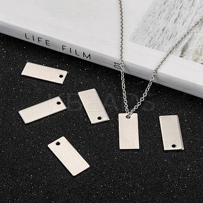 Tarnish Resistant 304 Stainless Steel Stamping Blank Tag Pendants LS-STAS-S028-05-1