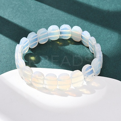 Opalite Faceted Beaded Stretch Bracelets for Women BJEW-K251-07Q-1