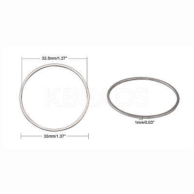 Tarnish Resistant 304 Stainless Steel Linking Ring LS-X-STAS-T047-15B-1