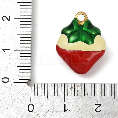 Brass Enamel Pendants KK-R224-14B-G-1