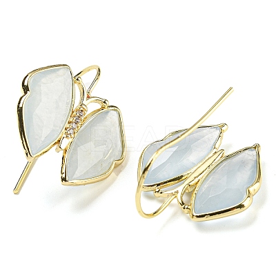 Natural Jade Dangle Earrings EJEW-M246-01G-1