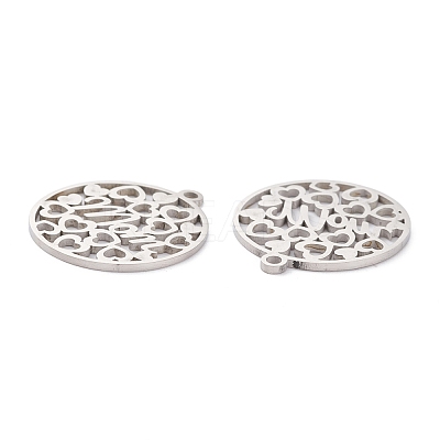 Mother's Day Non-Tarnish 201 Stainless Steel Pendants STAS-D451-26P-1