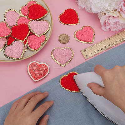 18Pcs 3 Styles Towel Cloth Computerized Embroidery Cloth Iron On/Sew On Patches DIY-FG0006-76-1
