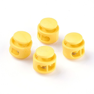 Plastic Spring Cord Locks X-FIND-WH0039-01H-1