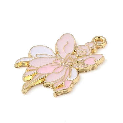 Golden Plated Alloy Eanaml Pendants PALLOY-S184-04G-A-1
