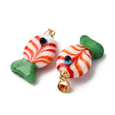 Handmade Lampwork Pendants LAMP-A007-01G-02-03-1