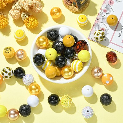 DIY Bubblegum Bracelet Pendant Decoration Making Kit for Sunflower Theme MACR-CJC0005-02A-01-1