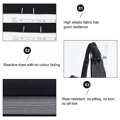 85% Cotton & 15% Elastic Fiber Ribbing Fabric for Cuffs FIND-WH0150-92B-1